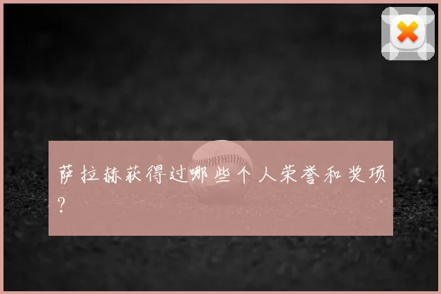 萨拉赫获得过哪些个人荣誉和奖项？